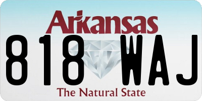 AR license plate 818WAJ