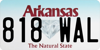 AR license plate 818WAL