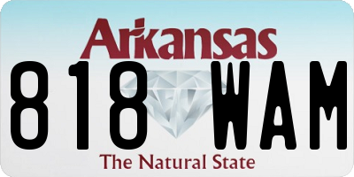 AR license plate 818WAM