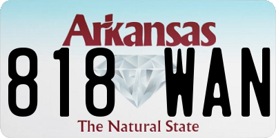 AR license plate 818WAN