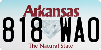AR license plate 818WAO