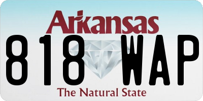 AR license plate 818WAP