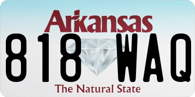 AR license plate 818WAQ