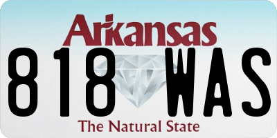 AR license plate 818WAS