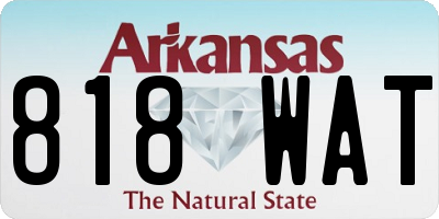 AR license plate 818WAT