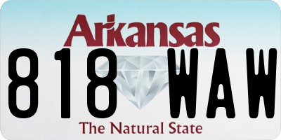 AR license plate 818WAW