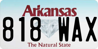 AR license plate 818WAX