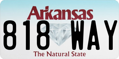 AR license plate 818WAY