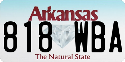 AR license plate 818WBA