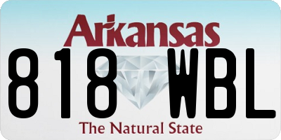 AR license plate 818WBL