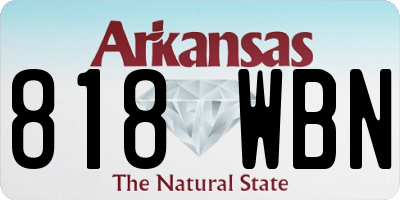 AR license plate 818WBN