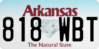 AR license plate 818WBT