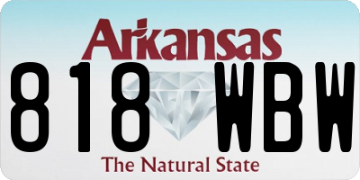 AR license plate 818WBW