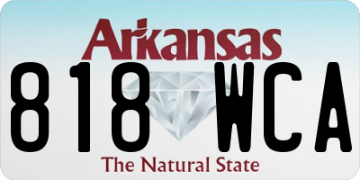 AR license plate 818WCA