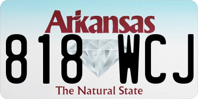AR license plate 818WCJ