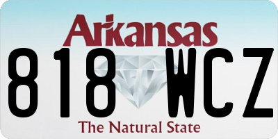 AR license plate 818WCZ