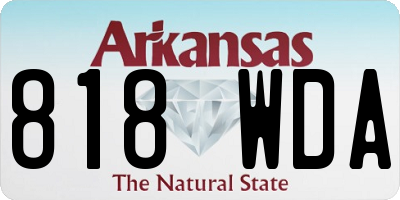 AR license plate 818WDA