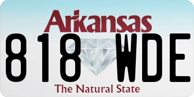 AR license plate 818WDE