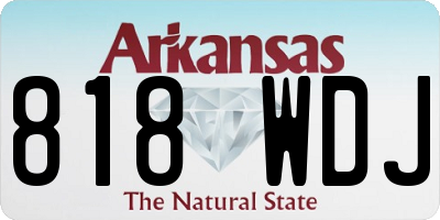 AR license plate 818WDJ
