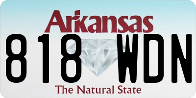 AR license plate 818WDN