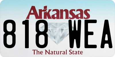 AR license plate 818WEA