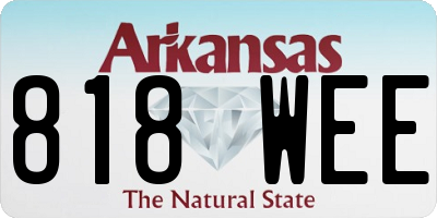 AR license plate 818WEE