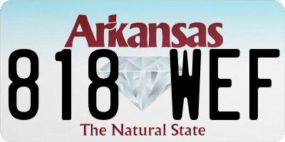 AR license plate 818WEF