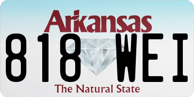 AR license plate 818WEI