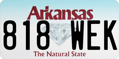 AR license plate 818WEK