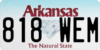 AR license plate 818WEM