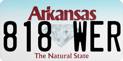 AR license plate 818WER