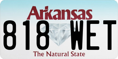 AR license plate 818WET