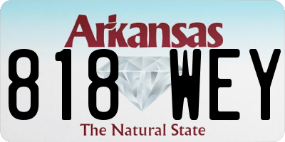 AR license plate 818WEY