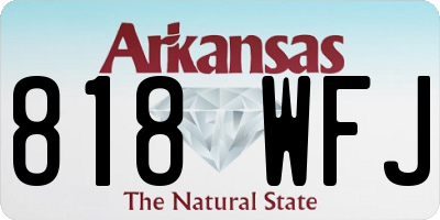 AR license plate 818WFJ