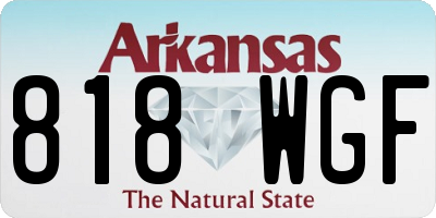 AR license plate 818WGF