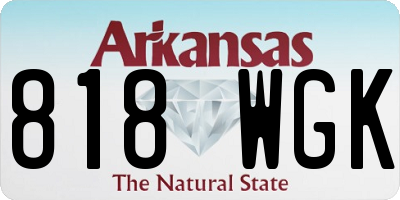 AR license plate 818WGK