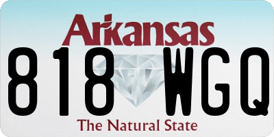 AR license plate 818WGQ