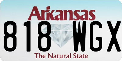 AR license plate 818WGX
