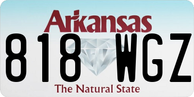 AR license plate 818WGZ
