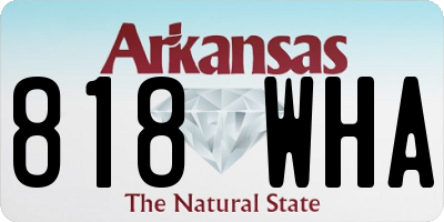 AR license plate 818WHA