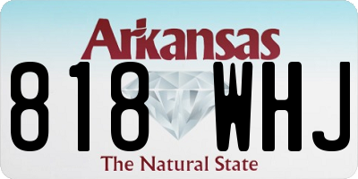 AR license plate 818WHJ