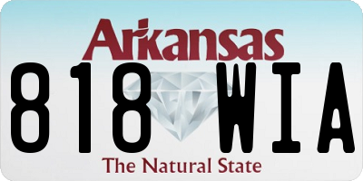 AR license plate 818WIA
