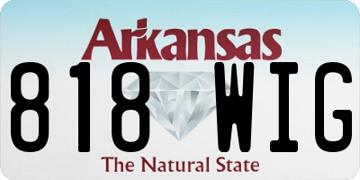 AR license plate 818WIG