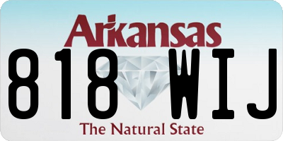 AR license plate 818WIJ
