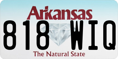 AR license plate 818WIQ