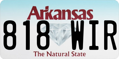 AR license plate 818WIR