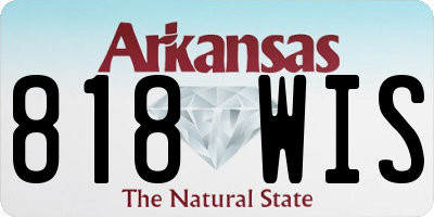 AR license plate 818WIS