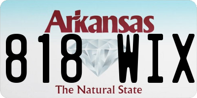 AR license plate 818WIX