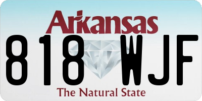 AR license plate 818WJF