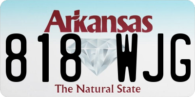 AR license plate 818WJG